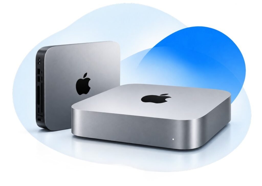 Mac mini Studio with Blue Accents